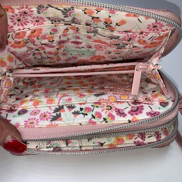 NEW Vera Bradley Nylon Organizer Crossbody Pink Small - Picture 9 of 14